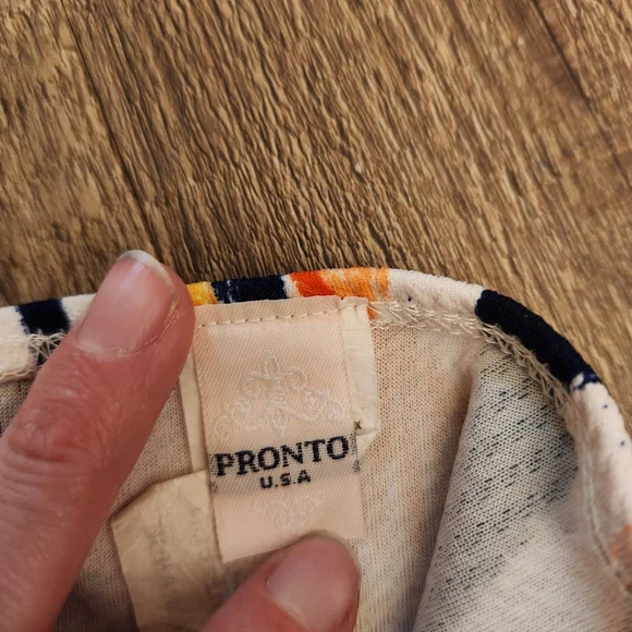 Pronto Colorful Abstract Print Strapless Dress - Picture 4 of 4